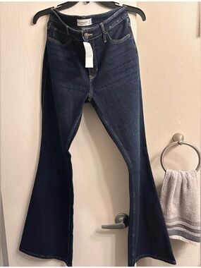 Abercrombie & Fitch Dark Blue Flare Jeans